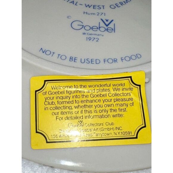 Goebel M.J. Hummel 1978 Annual Collectable Plate - Picture 6 of 10